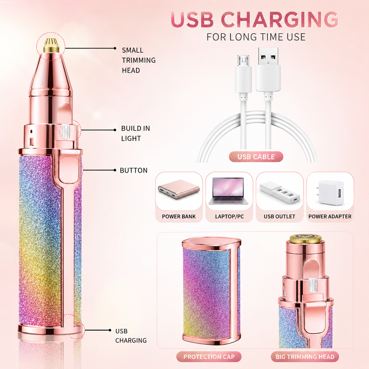 Flawless 2-in-1 Rechargeable Eyebrow Trimmer