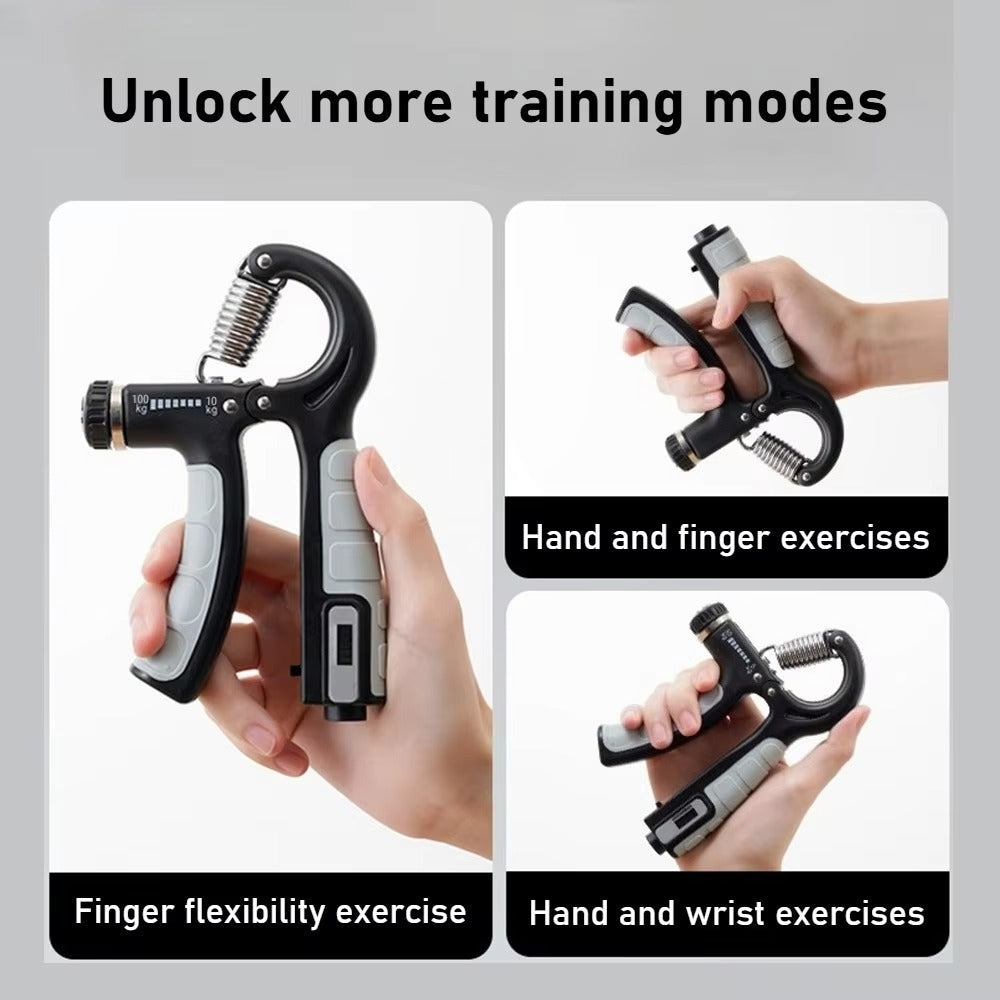 Adjustable Hand Gripper Exerciser with Counter (Random Colors)
